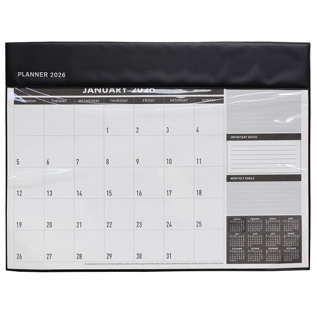 2026 Desktop Deluxe Pad Planner Table Top Monthly Tear-Off Sheets Calendar Gift