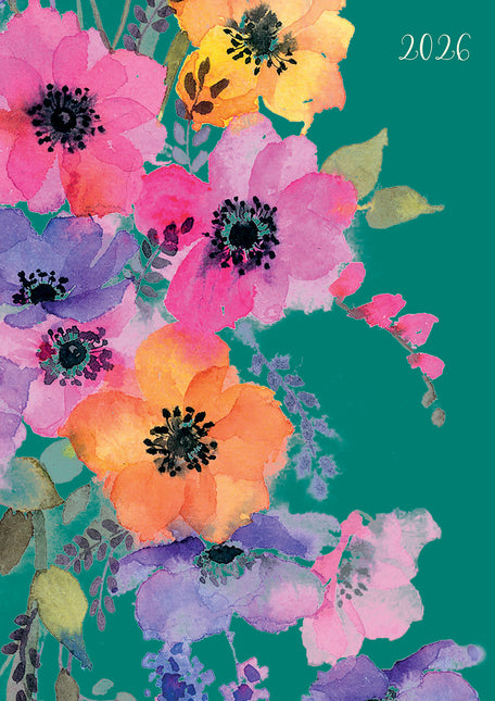 Anemones 2026 A5 Padded Diary