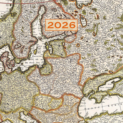 Antique Maps 2026 A5 Padded Diary
