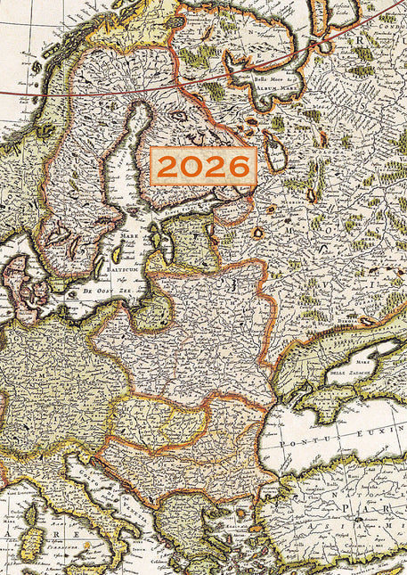 Antique Maps 2026 A5 Padded Diary