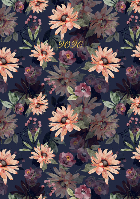 Blushing Blooms 2026 A5 Padded Diary