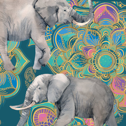 Elephant Elegance 2026 A5 Padded Diary