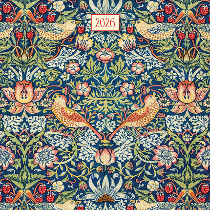 William Morris Strawberry Thief 2026 A5 Padded Diary