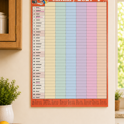 Family Organiser - 2027 Rectangle Wall Calendar 13 Months Planner Home Schedule image 4