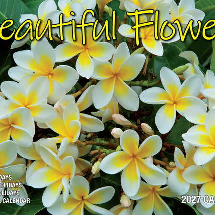Beautiful Flowers - 2027 Rectangle Wall Calendar 16 Months Floral Art Home Decor image 1