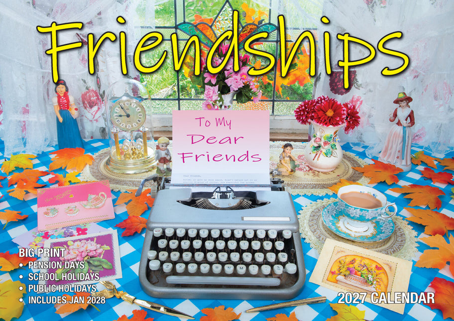 Friendships 2027 Rectangle Wall Calendar 13 Months Planner Celebrate Bonds Gift image 1