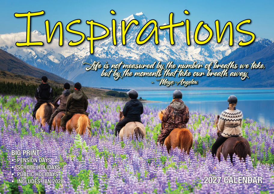 Inspirations - 2027 Rectangle Wall Calendar 13 Months Planner Xmas New Year Gift image 1