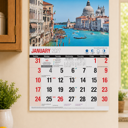 Destinations - 2027 Rectangle Wall Calendar 16 Months Planner Travel Photos Gift image 4