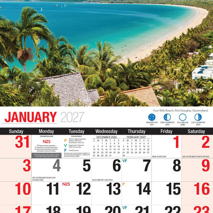 Beautiful Australia - 2027 Rectangle Wall Calendar 16 Months Scenic Landscapes image 3