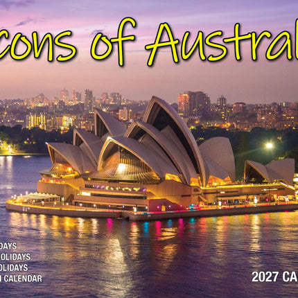 Icons of Australia - 2027 Rectangle Wall Calendar 16 Months Famous Landmarks image 1