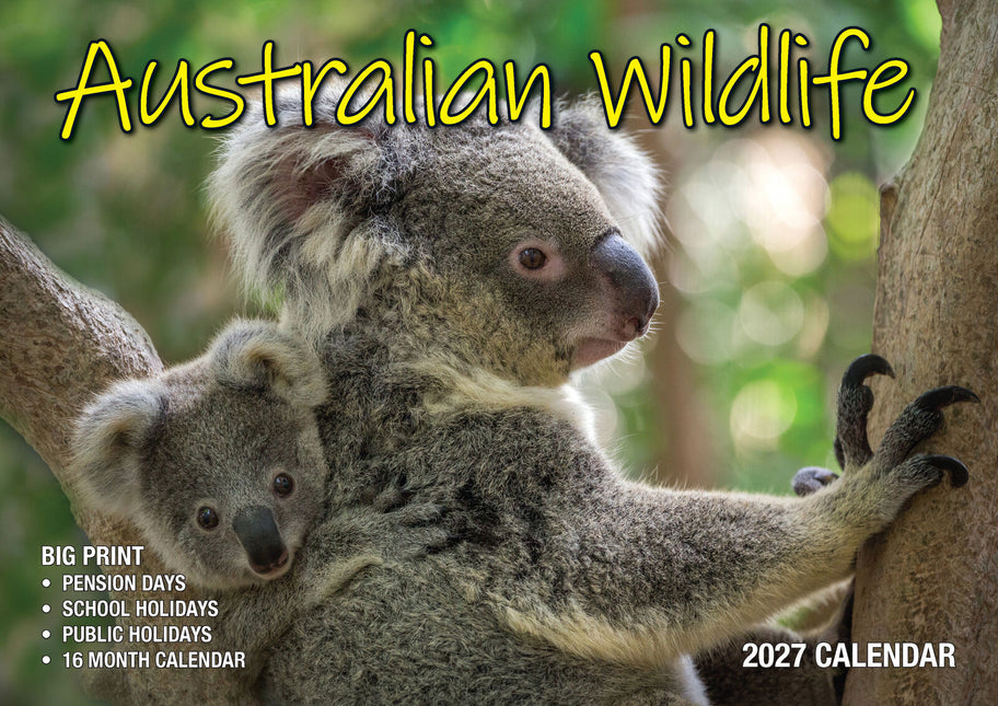 Australian Wildlife - 2027 Rectangle Wall Calendar 16 Months Animal Photography image 1