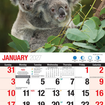 Australian Wildlife - 2027 Rectangle Wall Calendar 16 Months Animal Photography image 3