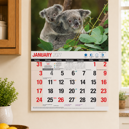 Australian Wildlife - 2027 Rectangle Wall Calendar 16 Months Animal Photography image 4