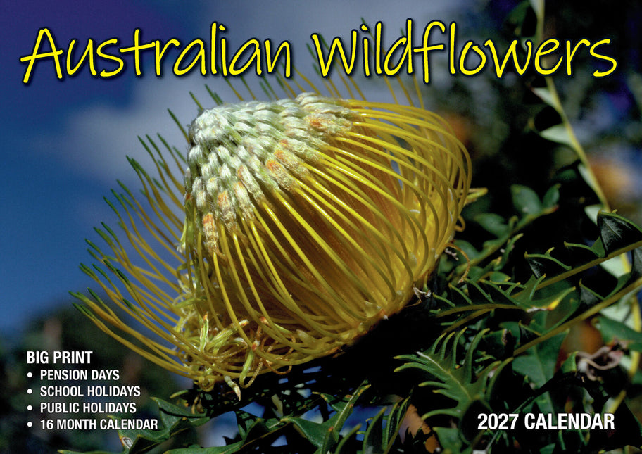 Australian Wildflowers - 2027 Rectangle Wall Calendar 16 Months Floral Flower image 1