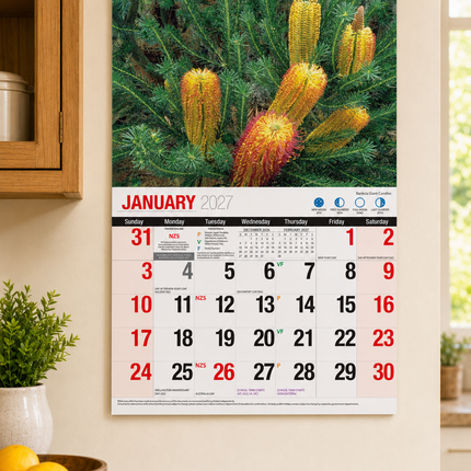 Australian Wildflowers - 2027 Rectangle Wall Calendar 16 Months Floral Flower image 4