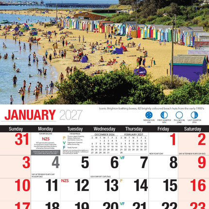 Melbourne - 2027 Rectangle Wall Calendar 16 Months Planner Cityscapes Landmarks image 3