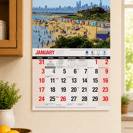 Melbourne - 2027 Rectangle Wall Calendar 16 Months Planner Cityscapes Landmarks image 4