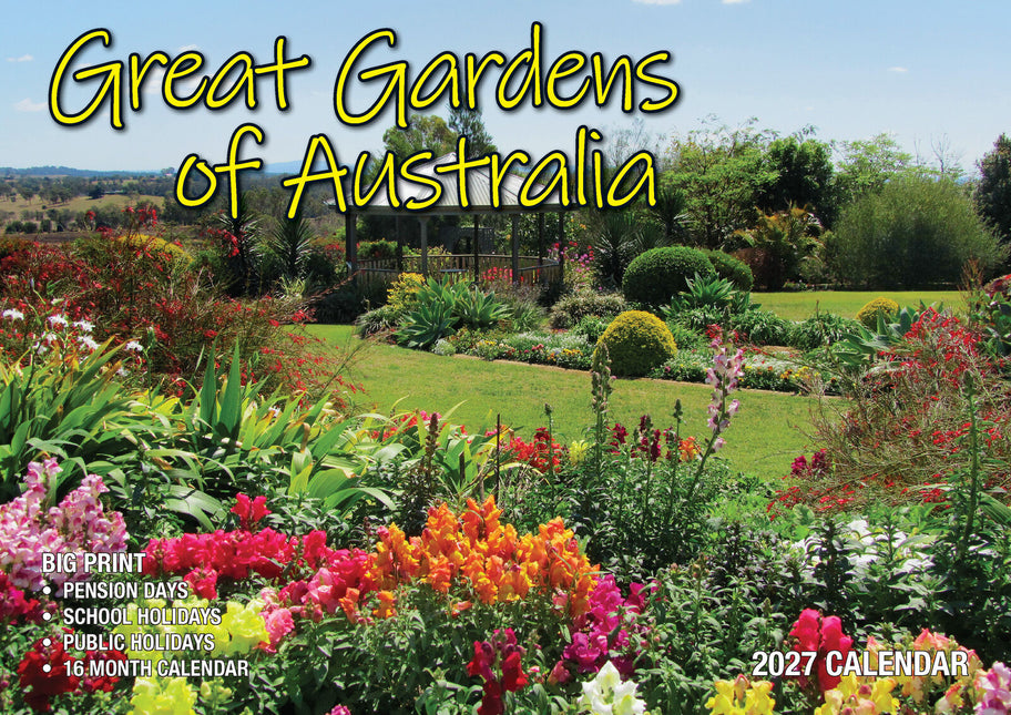 Great Gardens - 2027 Rectangle Wall Calendar 16 Months Beautiful Garden Photos image 1