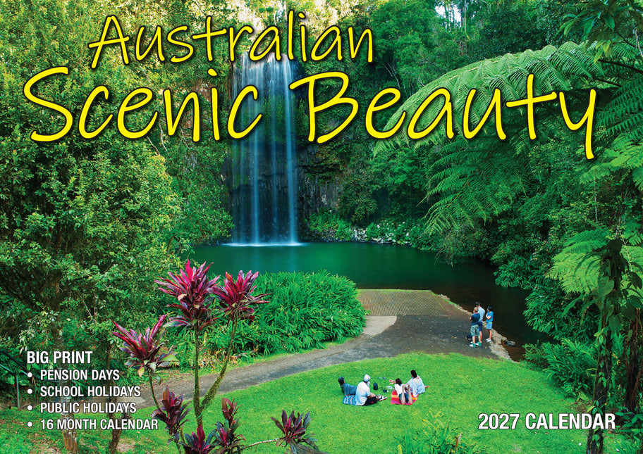 Australian Scenic Beauty 2027 Rectangle Wall Calendar 16 Month Travel Landscapes image 1