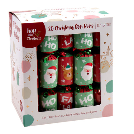 20x 22cm Large Christmas Bon Bons Xmas Foil Luxury Premium Crackers Gift Fun Toy