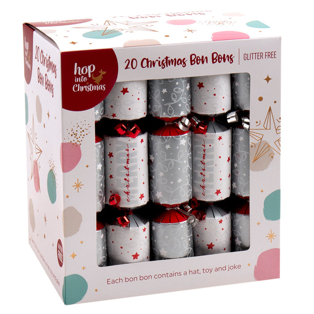 20x 22cm Large Christmas Bon Bons Xmas Foil Luxury Premium Crackers Gift Fun Toy
