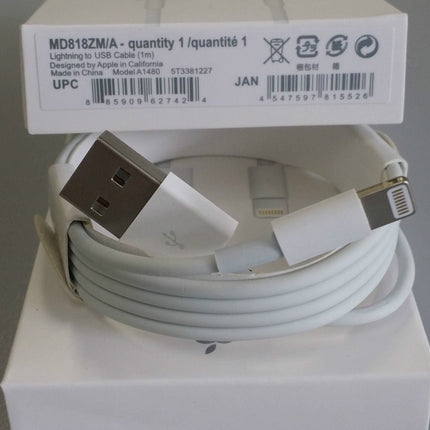 1M Lightning Data Sync Cable Charger for iPhone 5 S C 6 iPad - Zmart Australia