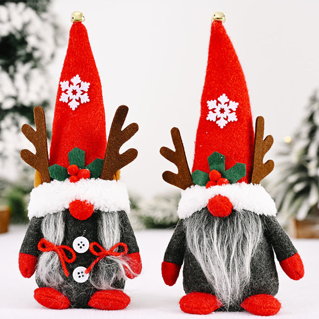 2x28cm Christmas Faceless Gnomes Plush Santa Toys Doll Gonk Dwarf Elf Xmas Decor - Zmart Australia