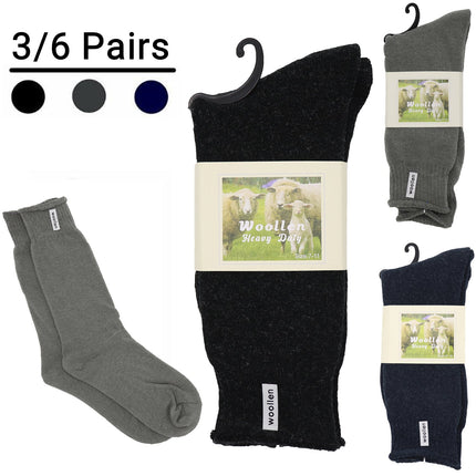 3-6-pairs-wool-thick-woollen-socks-tough-heavy-duty-work-thermal-warm-camping