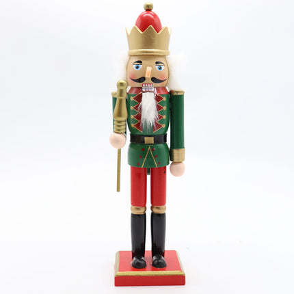 30cm 12" Christmas Wooden Nutcracker Soldier Puppet Guard Statue Xmas Ornament - Zmart Australia