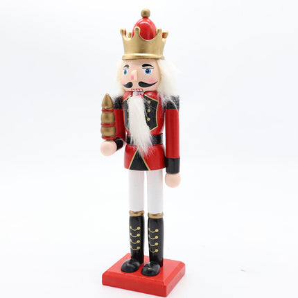 30cm 12" Christmas Wooden Nutcracker Soldier Puppet Guard Statue Xmas Ornament - Zmart Australia