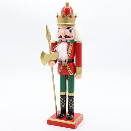 30cm 12" Christmas Wooden Nutcracker Soldier Puppet Guard Statue Xmas Ornament - Zmart Australia