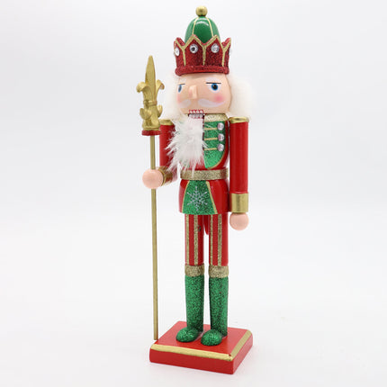 30cm 12" Christmas Wooden Nutcracker Soldier Puppet Guard Statue Xmas Ornament - Zmart Australia