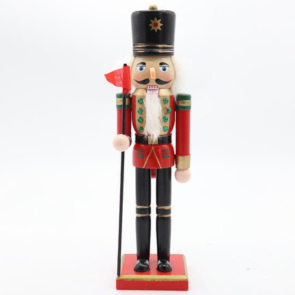 30cm 12" Christmas Wooden Nutcracker Soldier Puppet Guard Statue Xmas Ornament - Zmart Australia