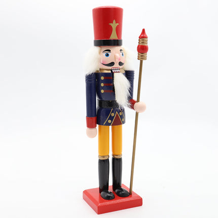 30cm 12" Christmas Wooden Nutcracker Soldier Puppet Guard Statue Xmas Ornament - Zmart Australia