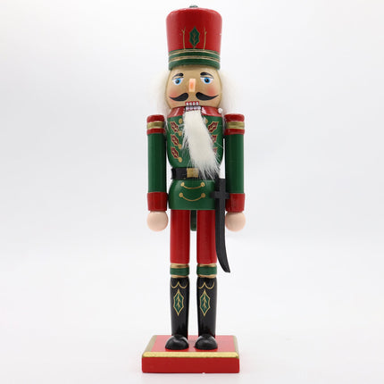 30cm 12" Christmas Wooden Nutcracker Soldier Puppet Guard Statue Xmas Ornament - Zmart Australia