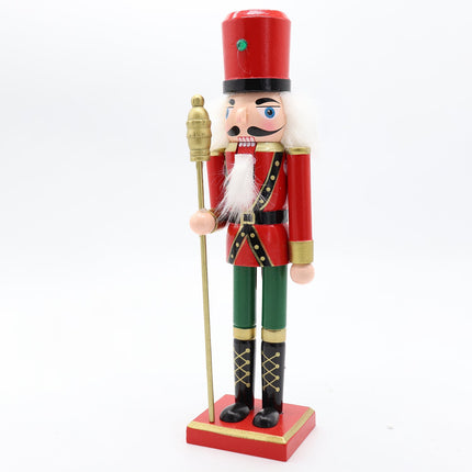 30cm 12" Christmas Wooden Nutcracker Soldier Puppet Guard Statue Xmas Ornament - Zmart Australia