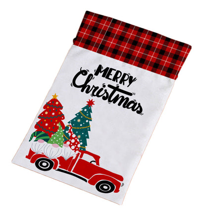 30x50cm Christmas Sack Canvas Hessian Candy Bags Xmas Santa Stocking Kids Gift - Zmart Australia