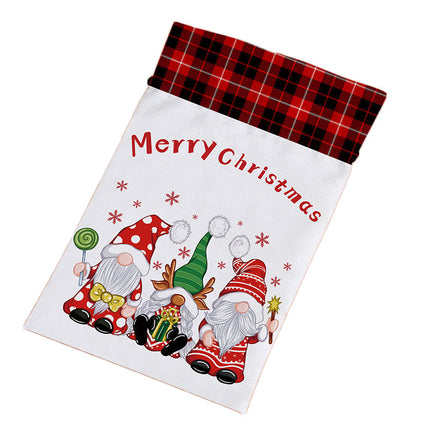 30x50cm Christmas Sack Canvas Hessian Candy Bags Xmas Santa Stocking Kids Gift - Zmart Australia