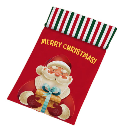 30x50cm Christmas Sack Canvas Hessian Candy Bags Xmas Santa Stocking Kids Gift - Zmart Australia