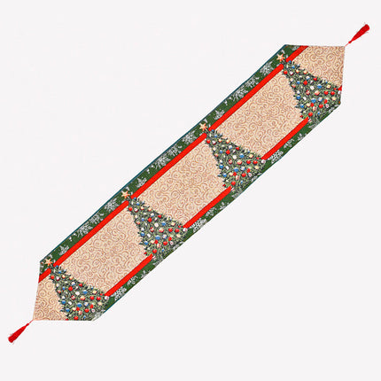 35x180cm Christmas Felt Table Runner Cloth Mat Xmas Desk Cover Home Party Decor - Zmart Australia