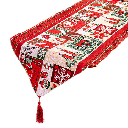 35x180cm Christmas Felt Table Runner Cloth Mat Xmas Desk Cover Home Party Decor - Zmart Australia