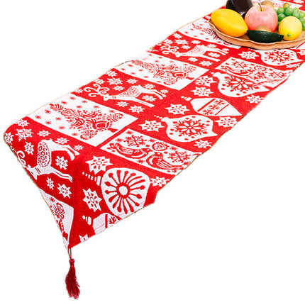 35x180cm Christmas Felt Table Runner Cloth Mat Xmas Desk Cover Home Party Decor - Zmart Australia
