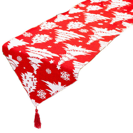 35x180cm Christmas Felt Table Runner Cloth Mat Xmas Desk Cover Home Party Decor - Zmart Australia