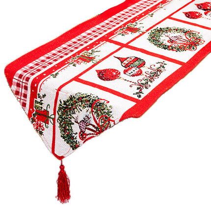 35x180cm Christmas Felt Table Runner Cloth Mat Xmas Desk Cover Home Party Decor - Zmart Australia
