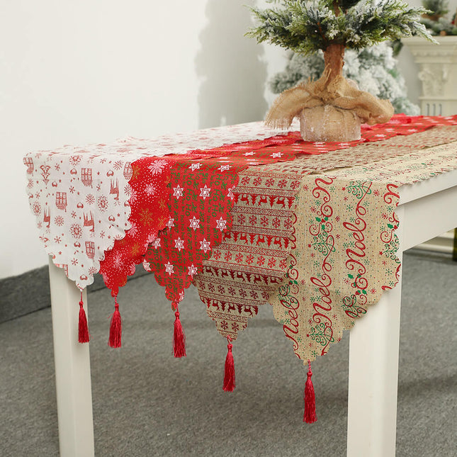 35x180cm New Christmas Table Runner Cloth Tableware Xmas Dining Party Decoration - Zmart Australia