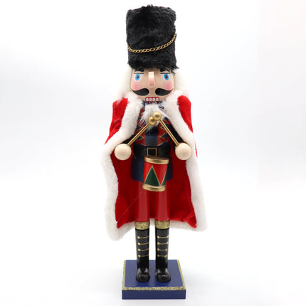 38cm 15" Christmas Wooden Nutcracker Soldier Puppet Guard Statue Xmas Ornament - Zmart Australia