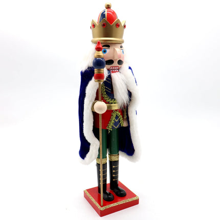 38cm 15" Christmas Wooden Nutcracker Soldier Puppet Guard Statue Xmas Ornament - Zmart Australia