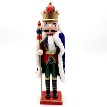 38cm 15" Christmas Wooden Nutcracker Soldier Puppet Guard Statue Xmas Ornament - Zmart Australia