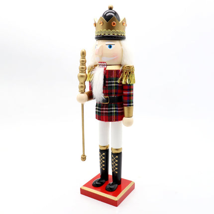 38cm 15" Christmas Wooden Nutcracker Soldier Puppet Guard Statue Xmas Ornament - Zmart Australia