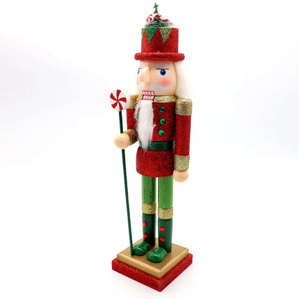 38cm 15" Christmas Wooden Nutcracker Soldier Puppet Guard Statue Xmas Ornament - Zmart Australia